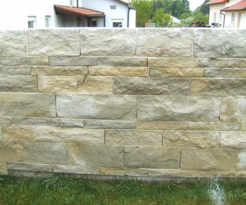 Jura Mauersteine SONAT S313 beige-grau-gemischtfarbig, gesägt und gespalten