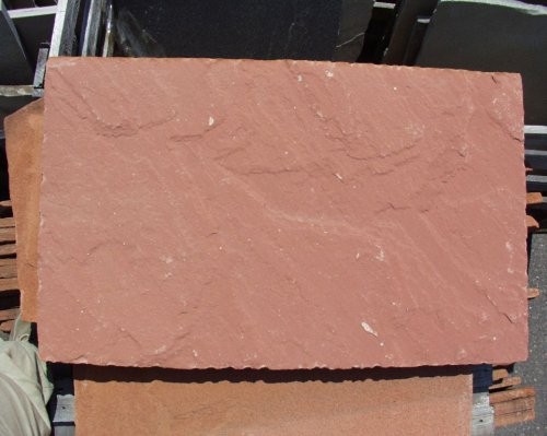 Formatplatte aus Sandstein rot, spaltraue Oberfläche